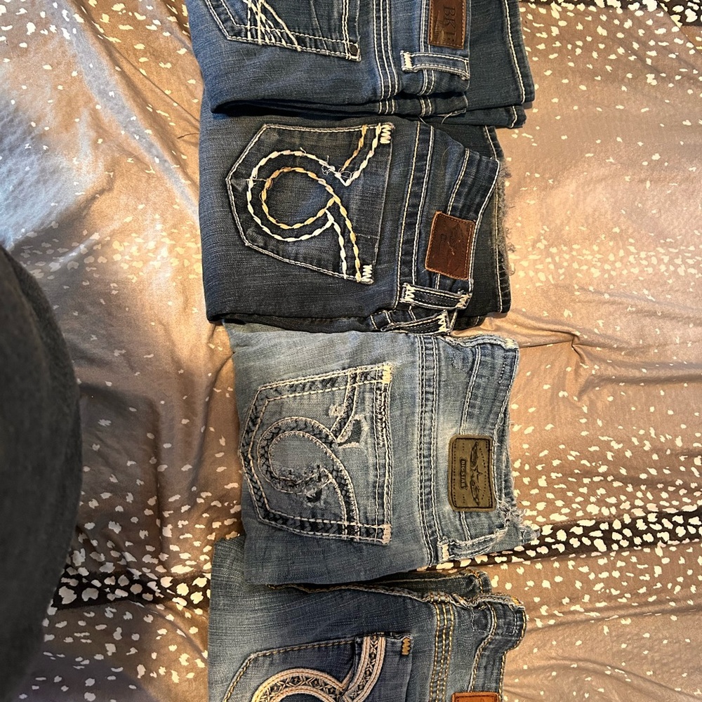 Trendy Blue Denim Jeans Set